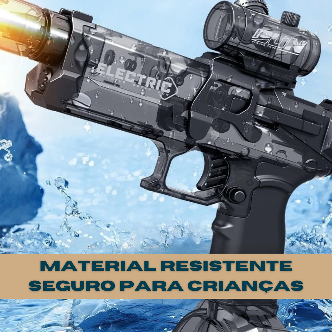 Pistola de Água Elétrica Totalmente Automática com Luz, Recarregável USB, Tiro Contínuo, Jogo de Festa, Barulho, Brinquedo Infantil, Presente Menino, Verão, Diversão