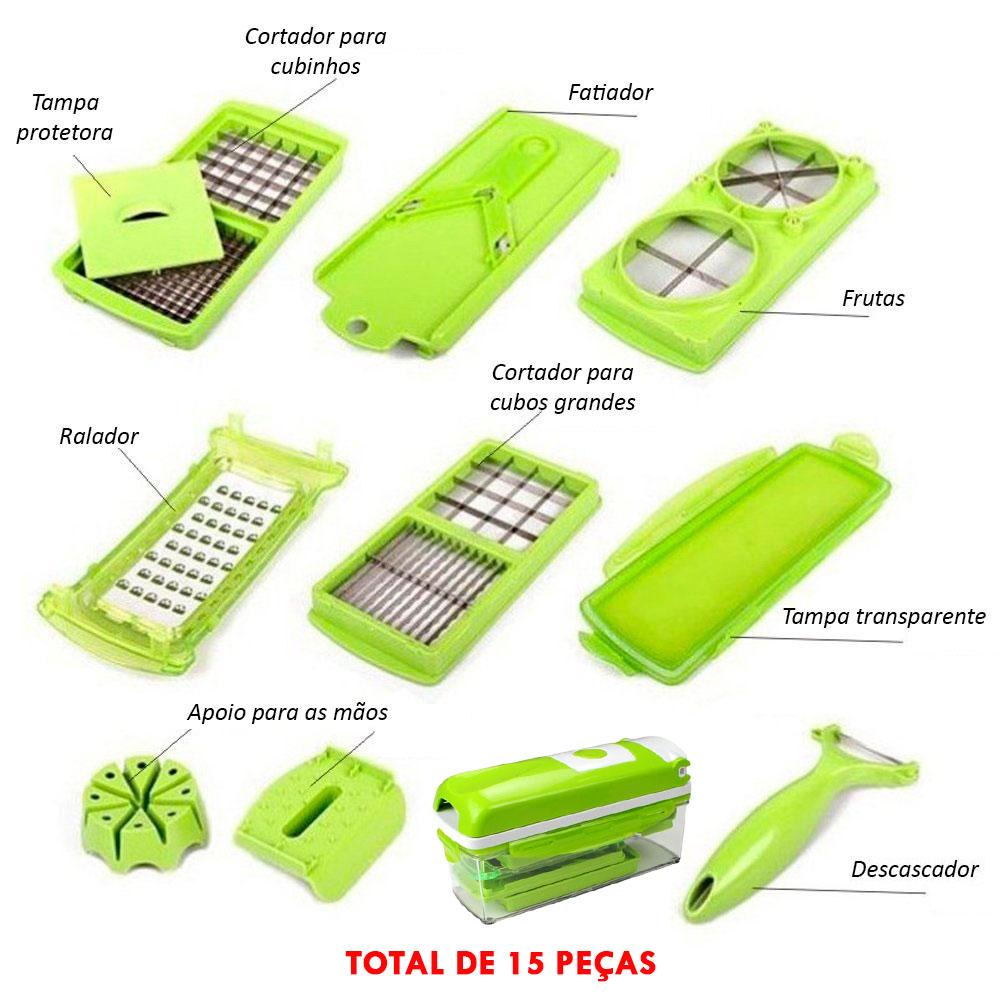 Cortador de Legumes Multifuncional - 7 lâminas Box