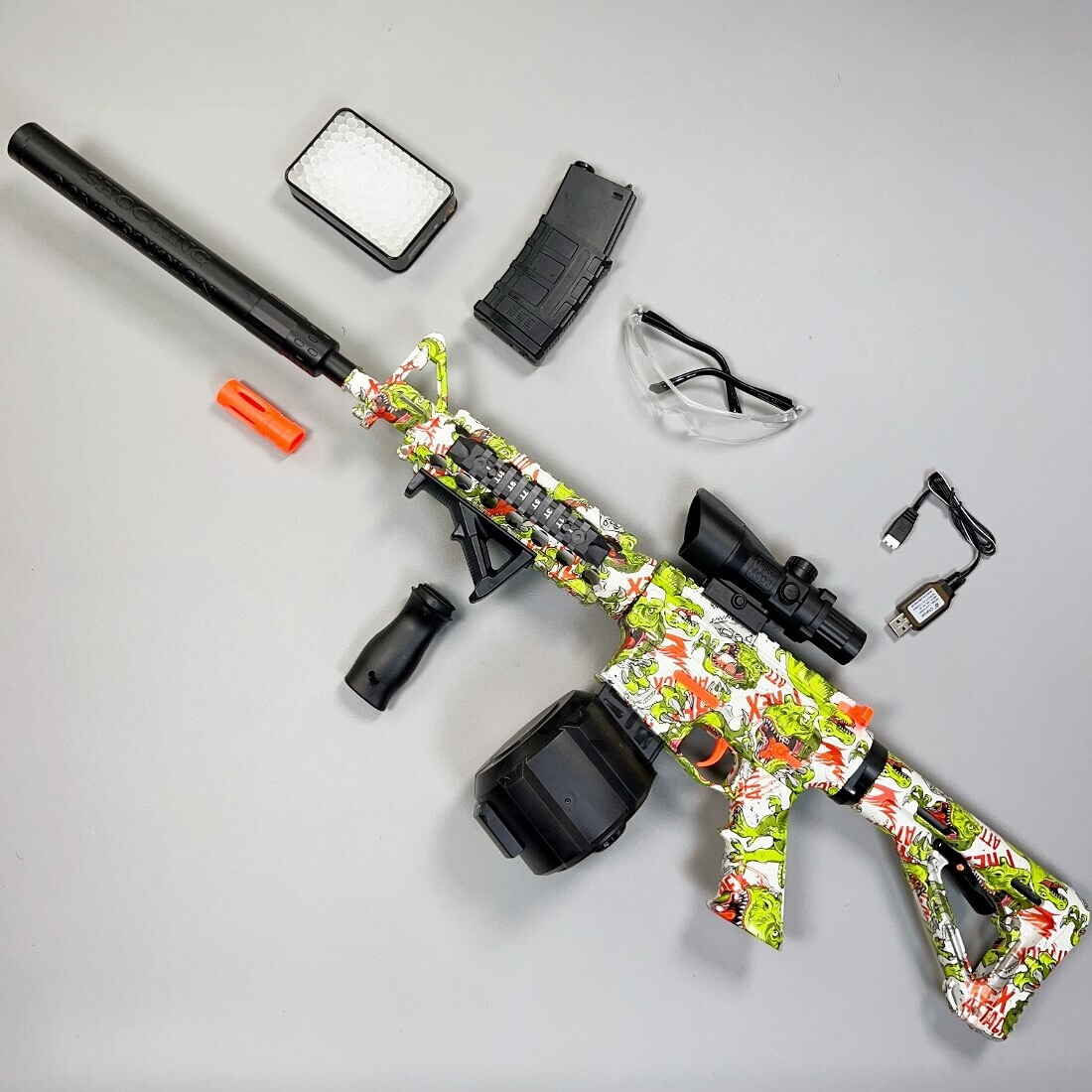 Lançador M416 Gel Blasters - Camuflado  graffiti