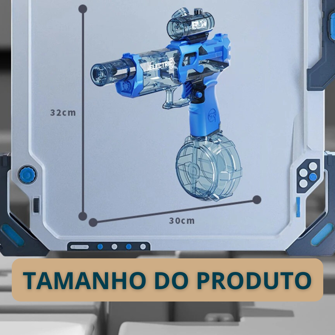 Pistola de Água Elétrica Totalmente Automática com Luz, Recarregável USB, Tiro Contínuo, Jogo de Festa, Barulho, Brinquedo Infantil, Presente Menino, Verão, Diversão