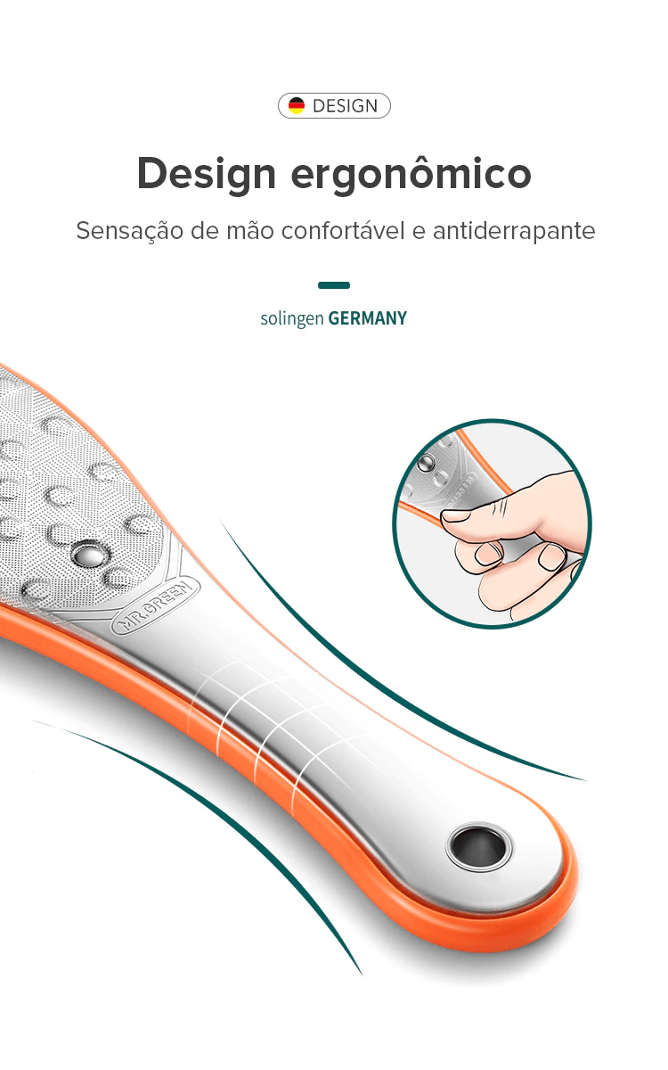 Removedor Profissional de Pele Morta e Calosidades Mr. Green - Tecnologia Alemã