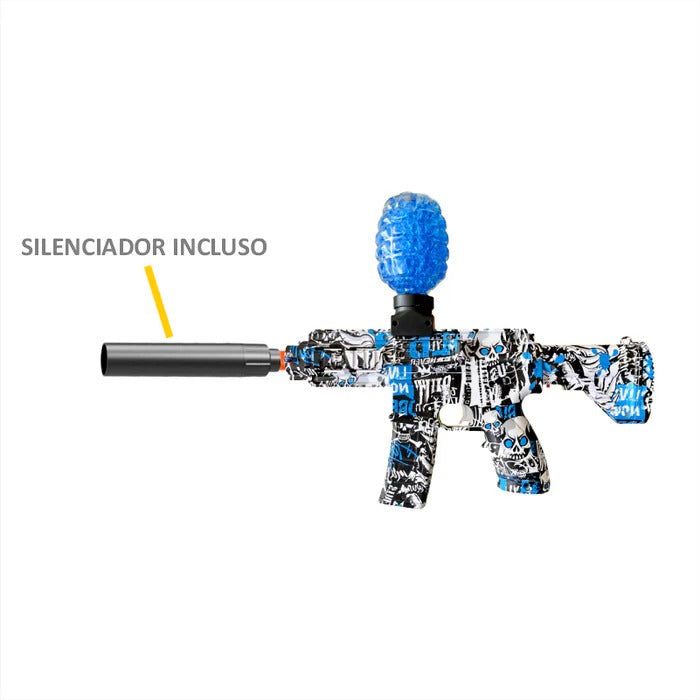 Kit 4 Lançadores OrbiGel M4 + Alvo Eletrônico