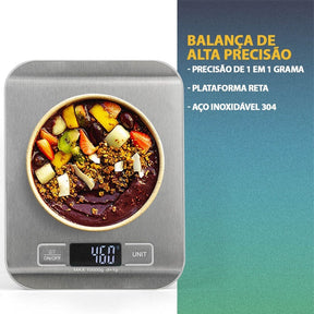 Balança Digital Cuisine Master - Alta Precisão 10 kg