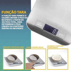 Balança Digital Cuisine Master - Alta Precisão 10 kg