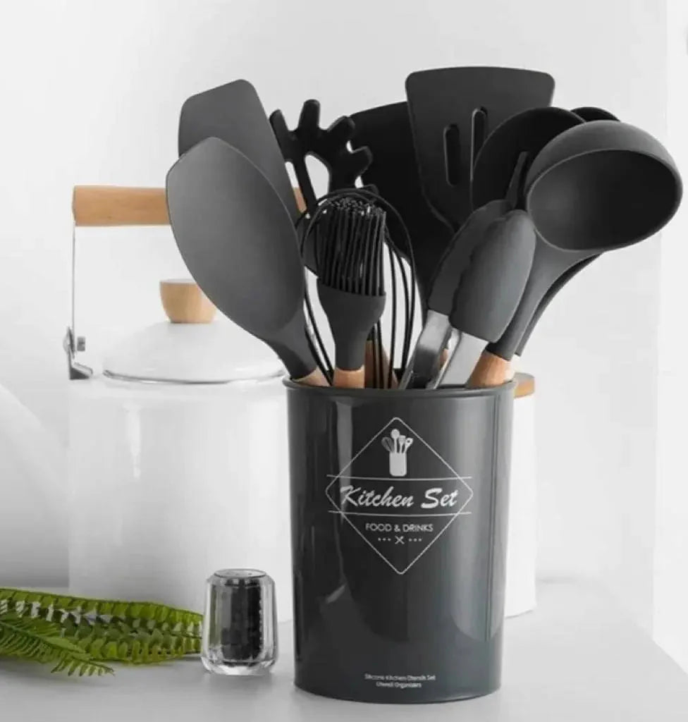 Kit Gourmet de Utensílios de Silicone - 12 Peças