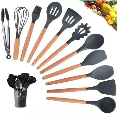 Kit Gourmet de Utensílios de Silicone - 12 Peças