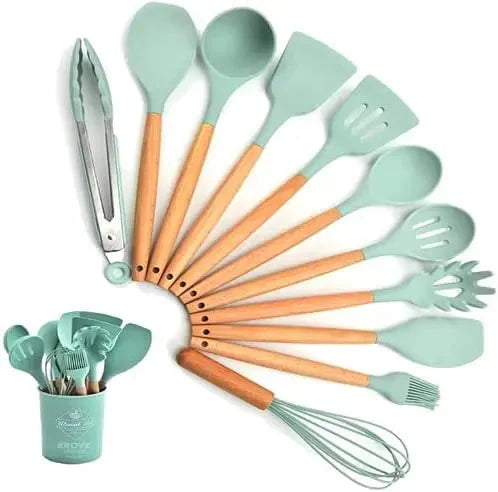 Kit Gourmet de Utensílios de Silicone - 12 Peças