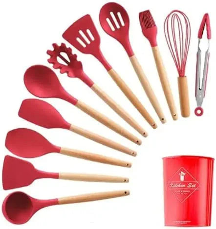 Kit Gourmet de Utensílios de Silicone - 12 Peças