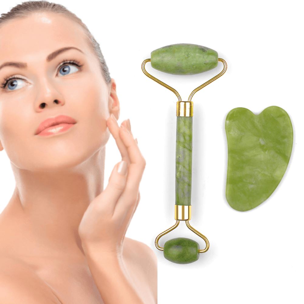 Massageador Facial Jade Ocean + Gua Sha